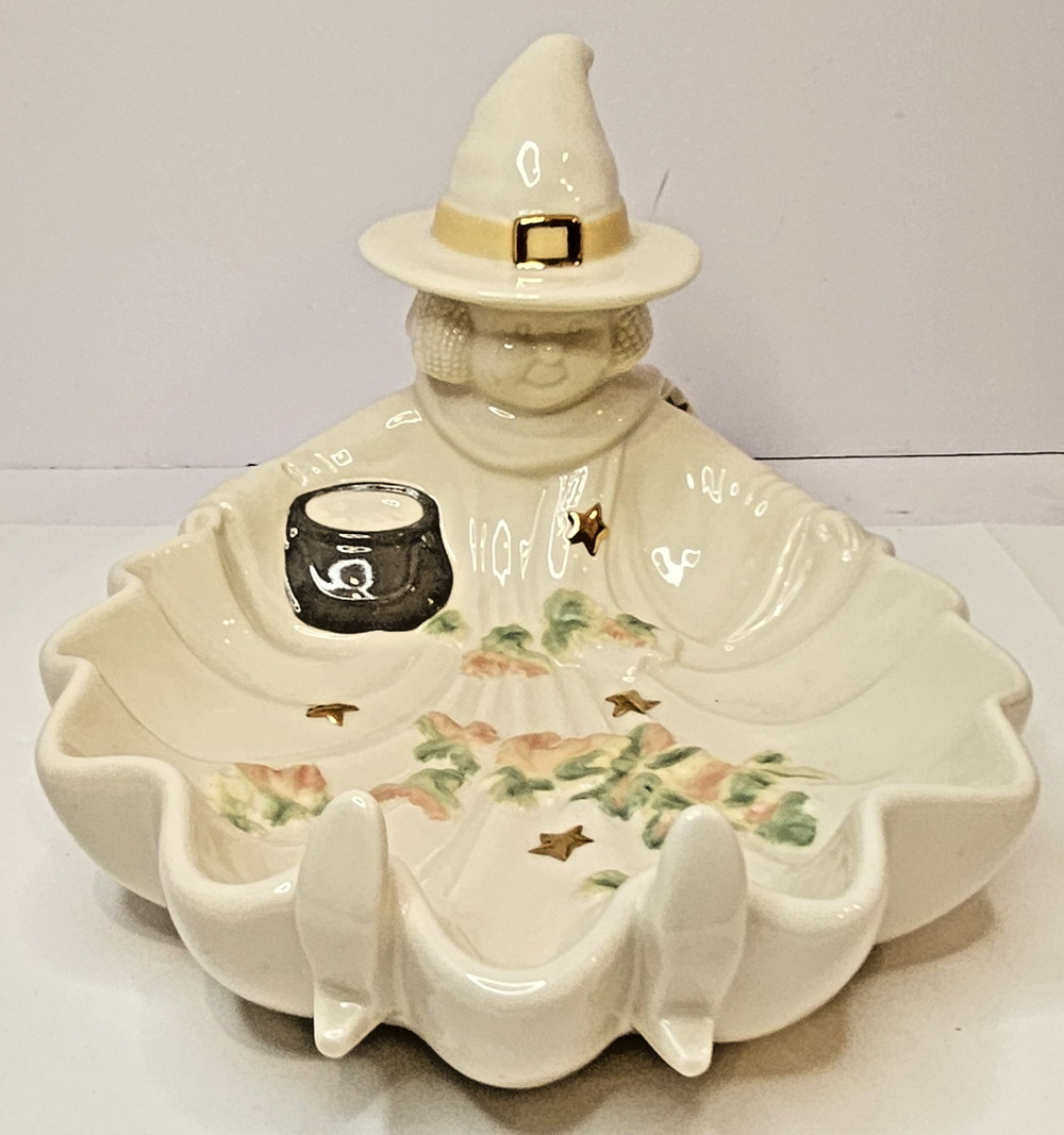 Lenox Occasions Halloween Fall Witch Porcelain Candy Dish #6241673 New No Box